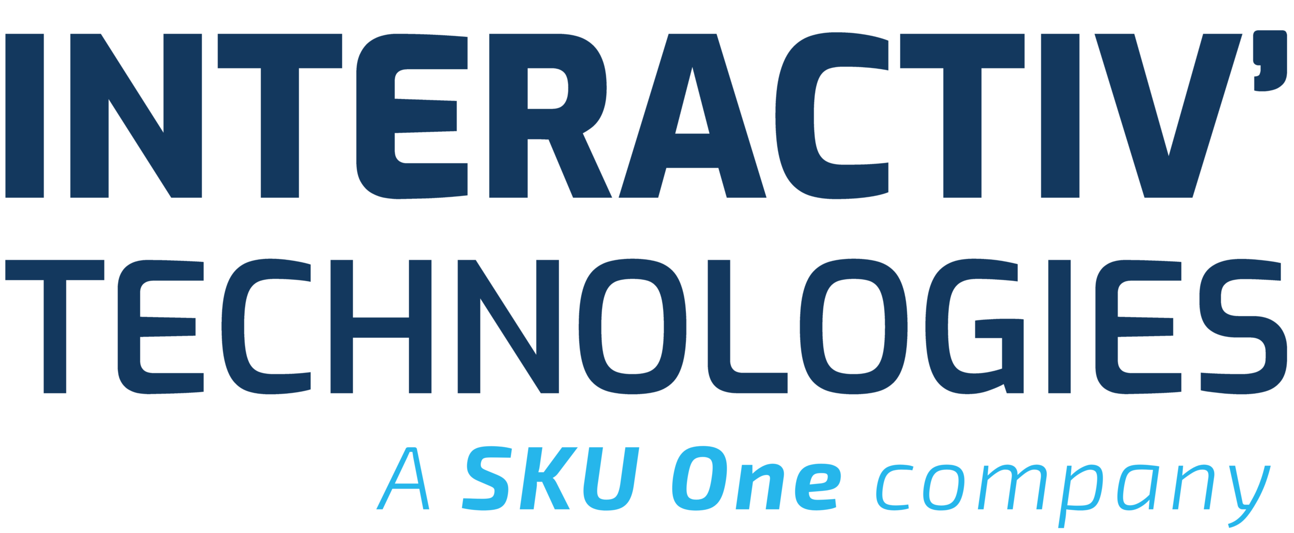 Logo Interactiv' Technologies, éditeur et intégrateur français de logiciels spécialisé dans la gestion de données et la publication produits, et son groupe SKU One, référent européen des solutions retail et marque.