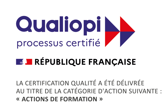Logo Certification Qualiopi pour nos formations PAO InDesign et EasyCatalog