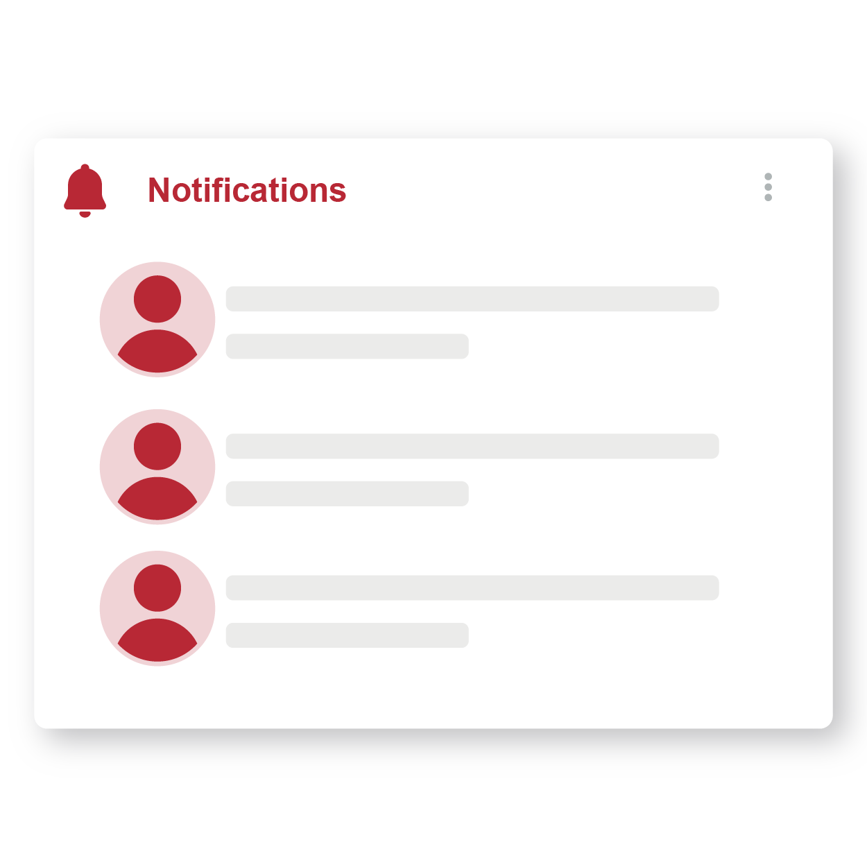 Visuel flat design du module de notifications de la plateforme PIM DataBase, base de données produits