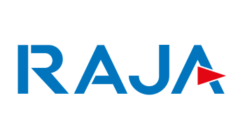 Logo RAJA ; client d'Interactiv' Technologies et doté de la solution logicielle Interactiv' Doc