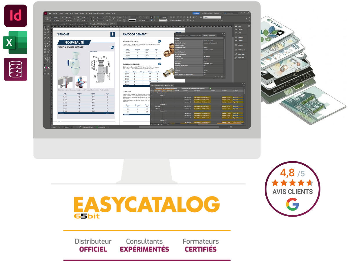 Interactiv' Technologies est à la fois distributeur officiel du plug-in EasyCatalog, formateur certifié sur InDesign et sur EasyCatalog, et prestataire de services pour la réalisation partielle ou complète de documents marketing… L'entreprise accompagne aujourd'hui plus de 1 000 clients dans la production de leurs supports marketing.
