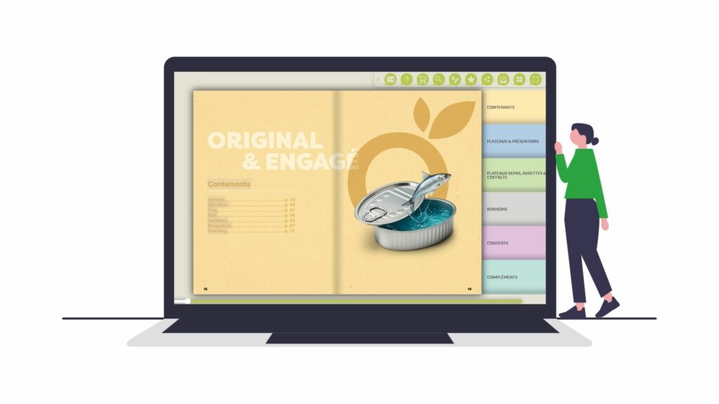 rapport annuel interactif Laptop_Comatec_Flat_Design