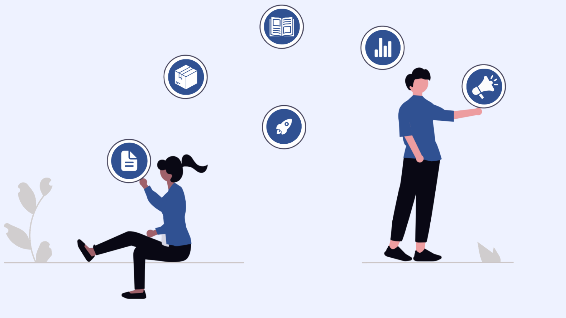 Image illustrant la gestion des différents pans de la communication produits dont la gestion des données, la diffusion omnicanale et la création PAO dans le cadre du webinaire Interactiv' Technologies "Comment optimiser la communication sur vos produits ?"