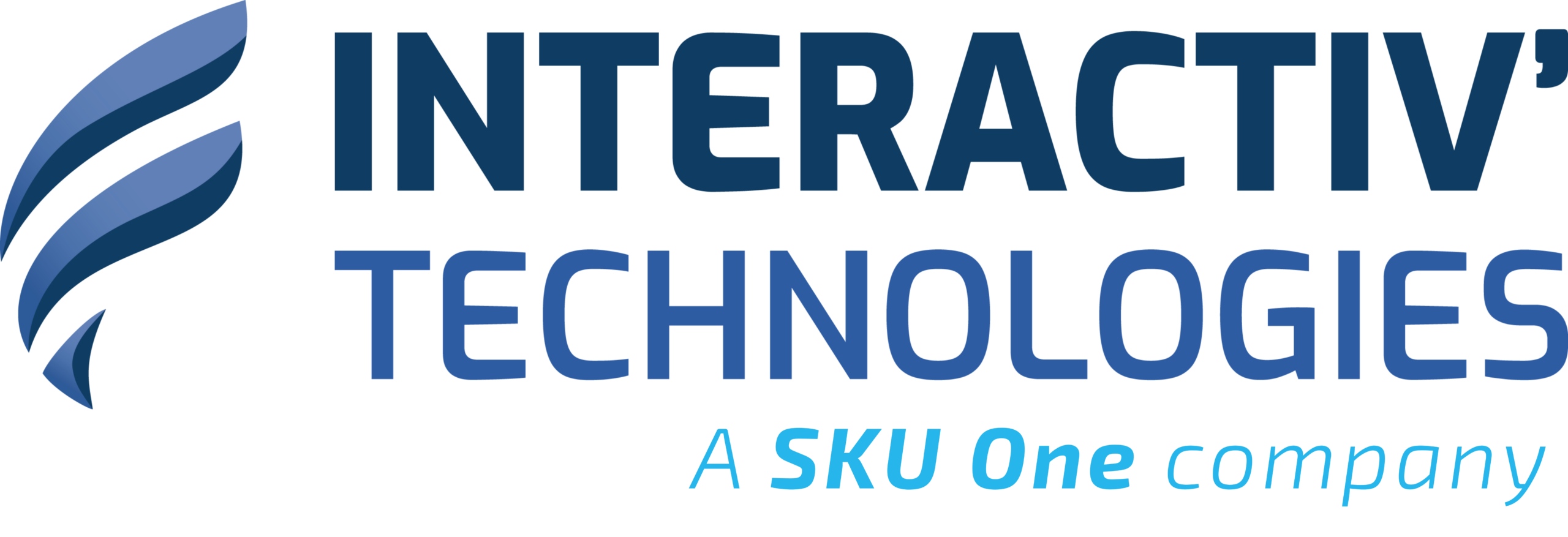 Logo Interactiv' Technologies, éditeur et intégrateur français de logiciels spécialisé dans la gestion de données et la publication produits, et son groupe SKU One, référent européen des solutions retail et marque.