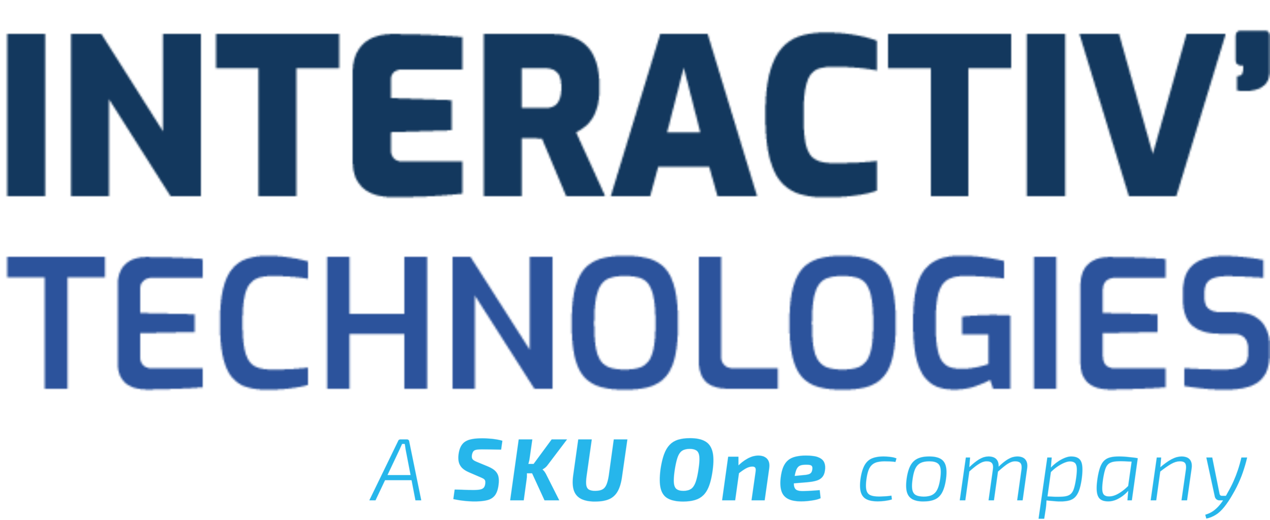 Logo Interactiv' Technologies, éditeur et intégrateur français de logiciels spécialisé dans la gestion de données et la publication produits, et son groupe SKU One, référent européen des solutions retail et marque.