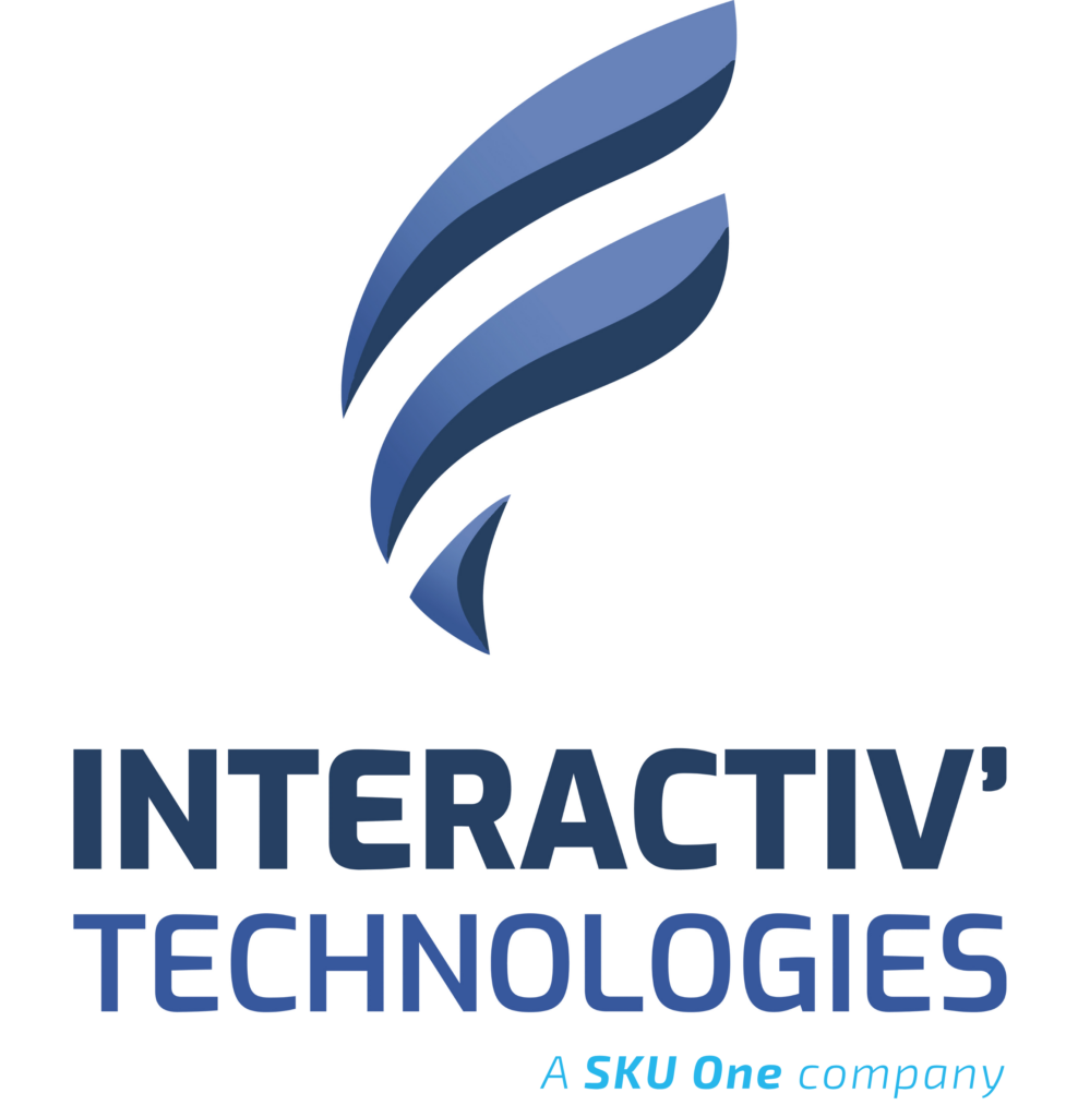 Logo Interactiv' Technologies, éditeur et intégrateur français de logiciels spécialisé dans la gestion de données et la publication produits, et son groupe SKU One, référent européen des solutions retail et marque.